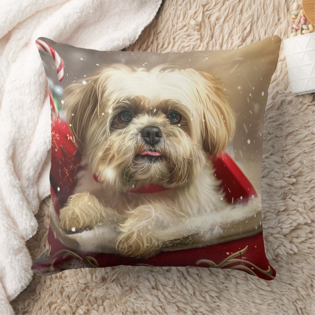 Malti Tzu Dog Weihnachtsfest Kissen (Decke)