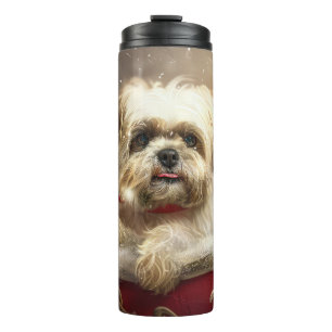 Malti Tzu Dog Weihnachtsfest Thermosbecher
