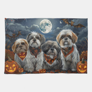 Malti Tzu Halloween Spooky Geschirrtuch