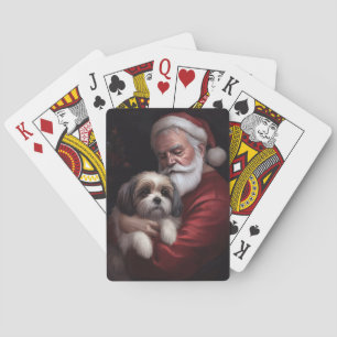 Malti Tzu mit Weihnachtsmann Festliches Weihnachte Spielkarten