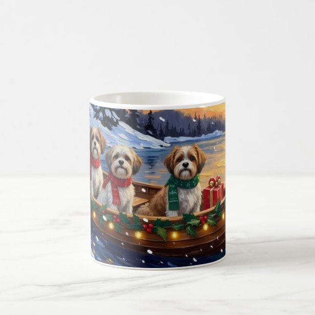 Malti Tzu Weihnachtsboot-Feiertag Kaffeetasse (Mittel)