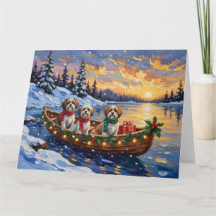 Malti Tzu Weihnachtsboot-Feiertag Karte