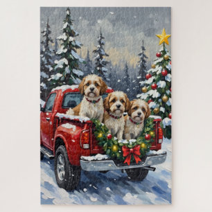 Malti-Tzu Weihnachtsroter LKW Urlaub Puzzle