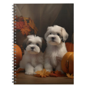Malti tzu Welppy Autumn Delight Pumpkin Notizblock