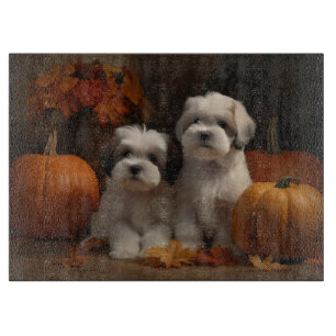 Malti tzu Welppy Autumn Delight Pumpkin Schneidebrett