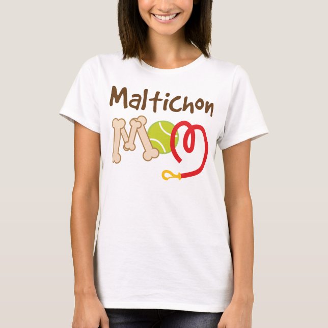Maltichon Hundezucht-Mama-Geschenk T-Shirt (Vorderseite)