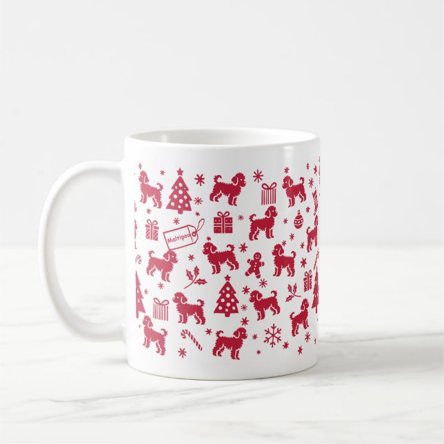 Maltipoo Christmas Design Kaffeetasse (Links)