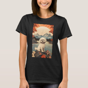 Maltipoo Dog Ästhetisch Japanisch Ukiyo e 6 T-Shirt