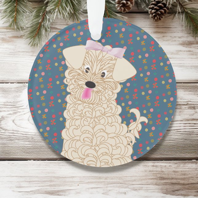 Maltipoo Dog Frohe Weihnachten Custom Ornament (Von Creator hochgeladen)