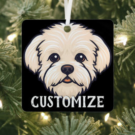 Maltipoo Dog Individuelle Name Weihnachten Ornament Aus Metall