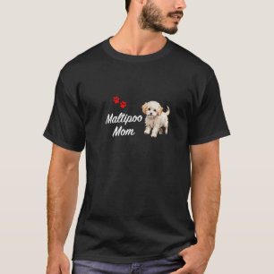 Maltipoo Dog Mama Niedliches White Dog Design mit  T-Shirt