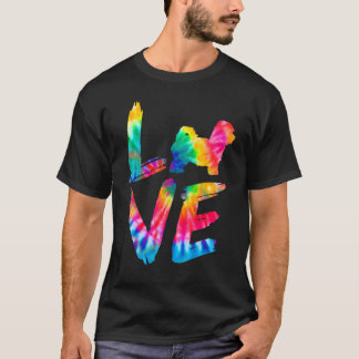 Maltipoo Gefärbte Krawatte Liebe Hund Mama Vater T-Shirt