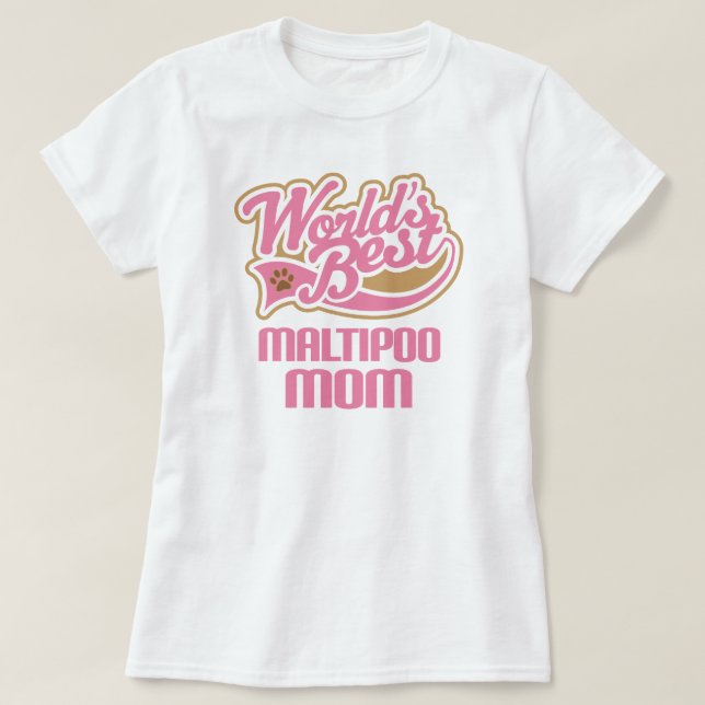 Maltipoo Mama-Hundezucht-Geschenk T-Shirt (Design vorne)