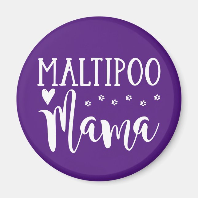 Maltipoo Mama - Niedlicher Hund Lover Magnet (Vorne)