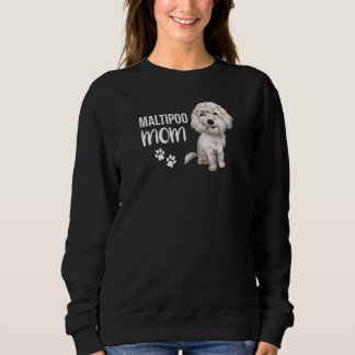 Maltipoo Mama Welpe Hund Wagenwagen Schwanz Nassna Sweatshirt