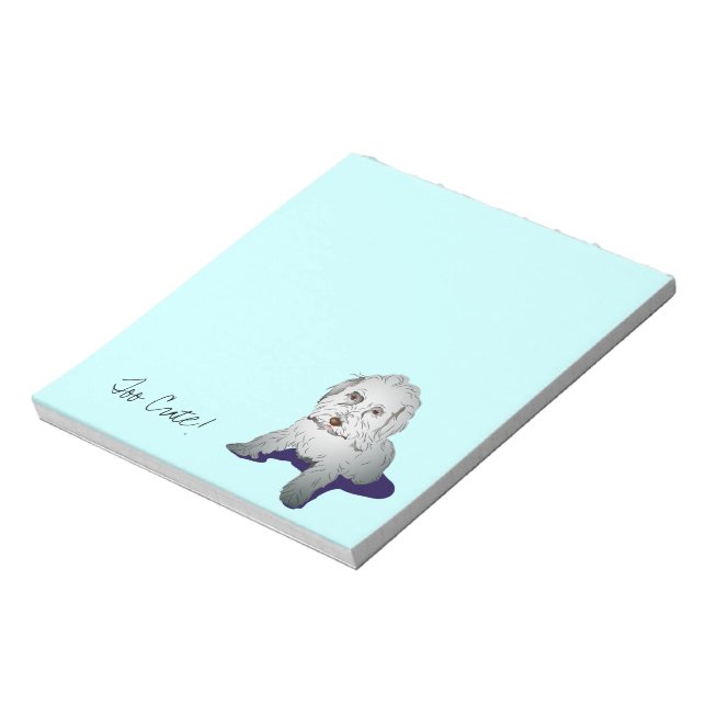 Maltipoo Niedlich Puppy Notizblock (Rotiert)