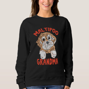 Maltipoo Oma Malteser Pudel Hund Oma Maltipo Sweatshirt