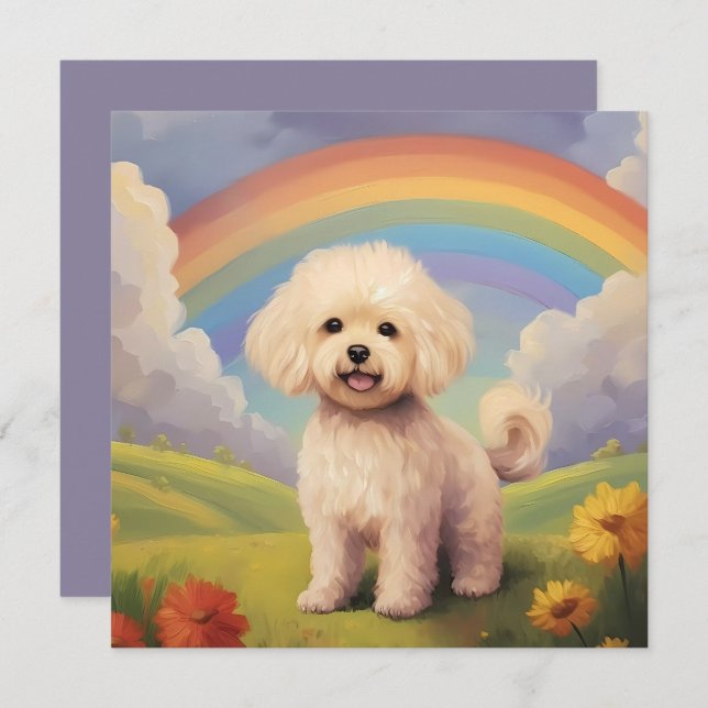 Maltipoo Rainbow Bridge Custom Dog Name Beileid (Vorne/Hinten)