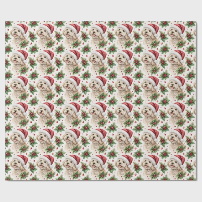 Maltipoo-Weihnachtspapier Geschenkpapier (Flach)