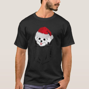 Maltipoo Weihnachtspocket Hund Funny Xmas T-Shirt