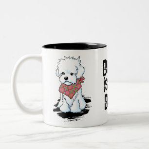 Maltipoo zweifarbige tasse