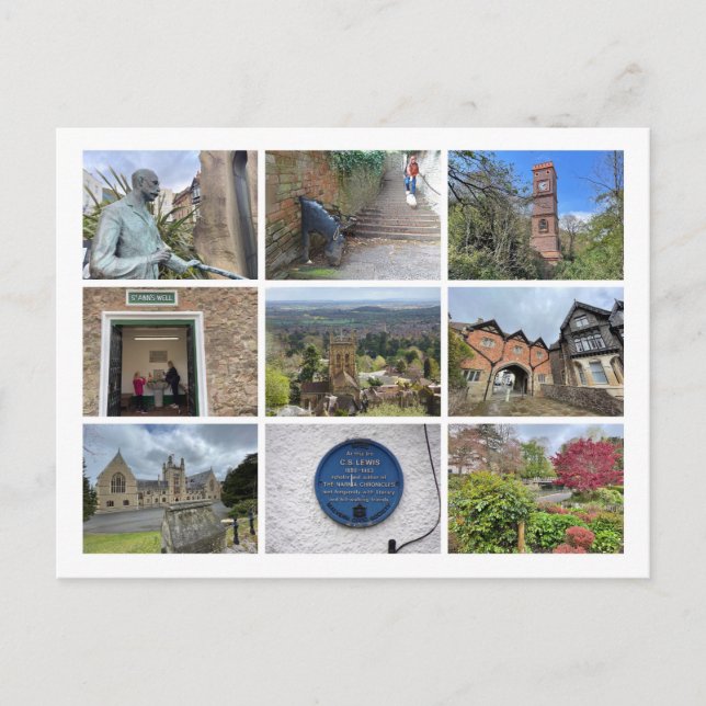 Malvern Feiertagspostkarte (Vorderseite)