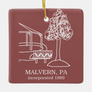 Malvern PA - Feiertags-Verzierung Keramikornament