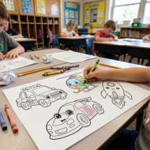 Malvorlagen für Kinder zum Thema Verkehr 