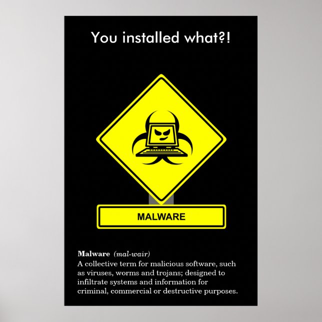 Malware Security Awareness Poster (Vorne)