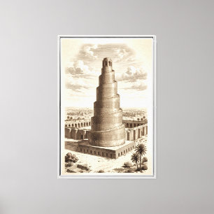 Malwiya-Minarett Große Moschee von Samarra Wandkun Leinwanddruck