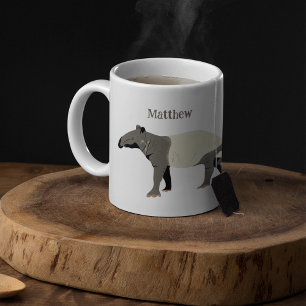 Malyan Tapir Illustration Personalisiert Wildtier Kaffeetasse