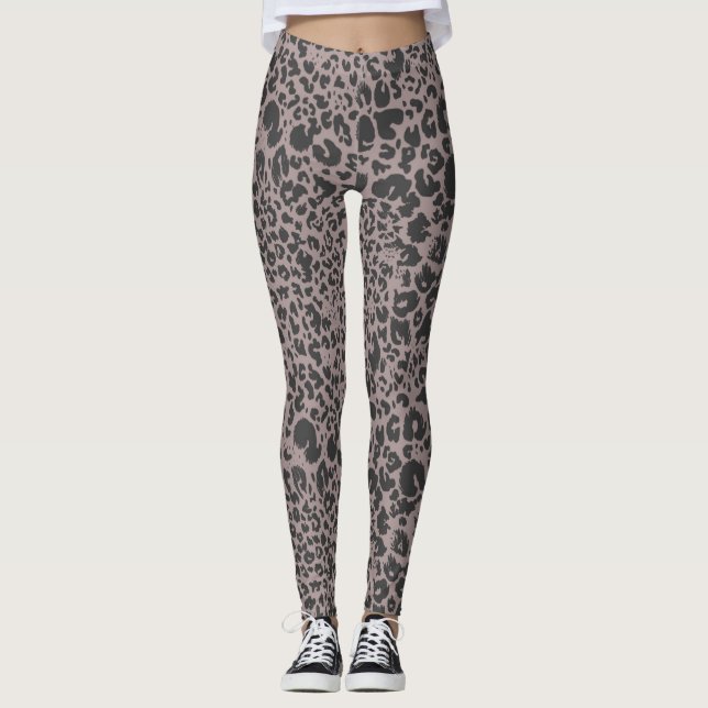 Malzschokolade Tierdrucken Frauen Leggings (Vorderseite)