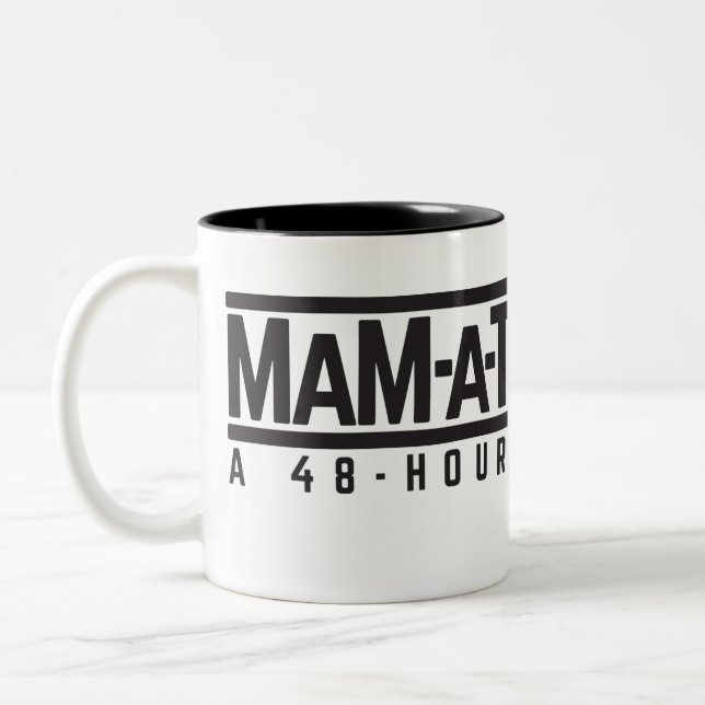 MaM-a-Thon-Tasse Zweifarbige Tasse (Links)