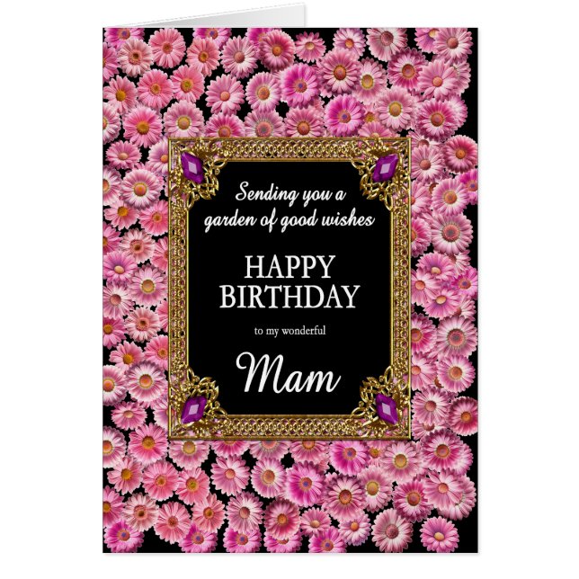 Mam Birthday Pink Daisies (Vorne)
