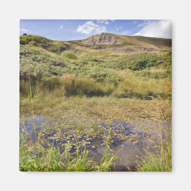 Mam Tor im Souvenir-Foto des Peak District Magnet (Vorne)
