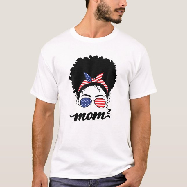 Mama2 Mama 2 Mutter von zwei t T-Shirt (Vorderseite)