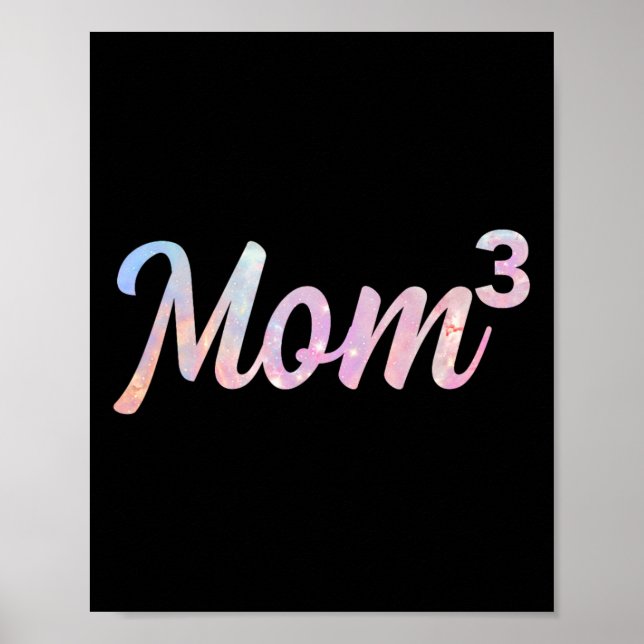 Mama3 Mama von 3 Mutter von 3 Kindern Mama Mütter  Poster (Vorne)