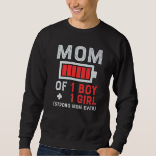 Mama 1 Junge aus der Tochter oder Mutter von Sohn  Sweatshirt