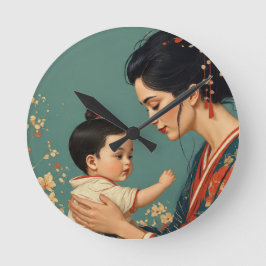 Mama 1 runde wanduhr