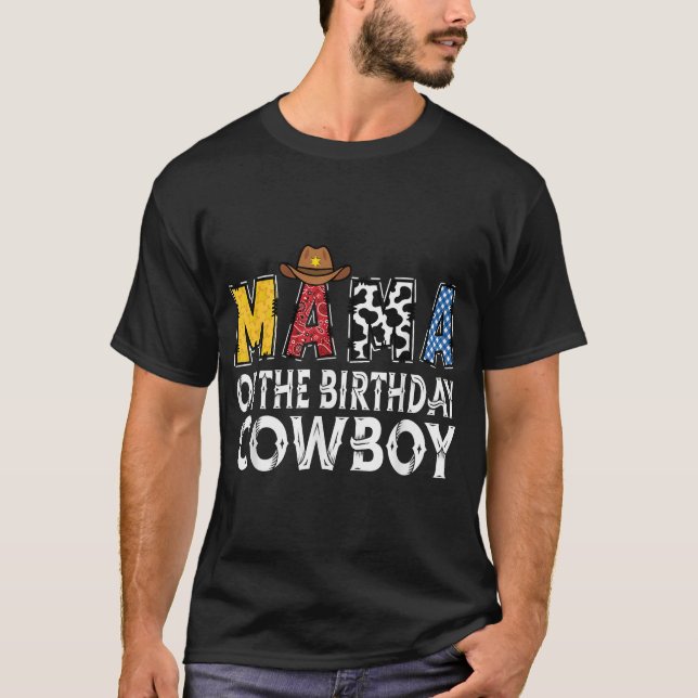 Mama 1St Birthday Cowboy Western Mama Birthday T-Shirt (Vorderseite)