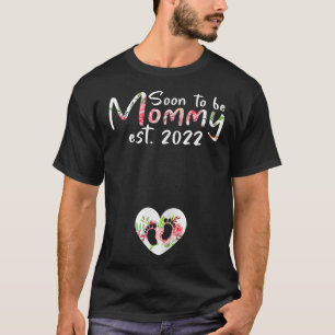 Mama 2022 Schwangerschaftsankündigung bald Mami T-Shirt