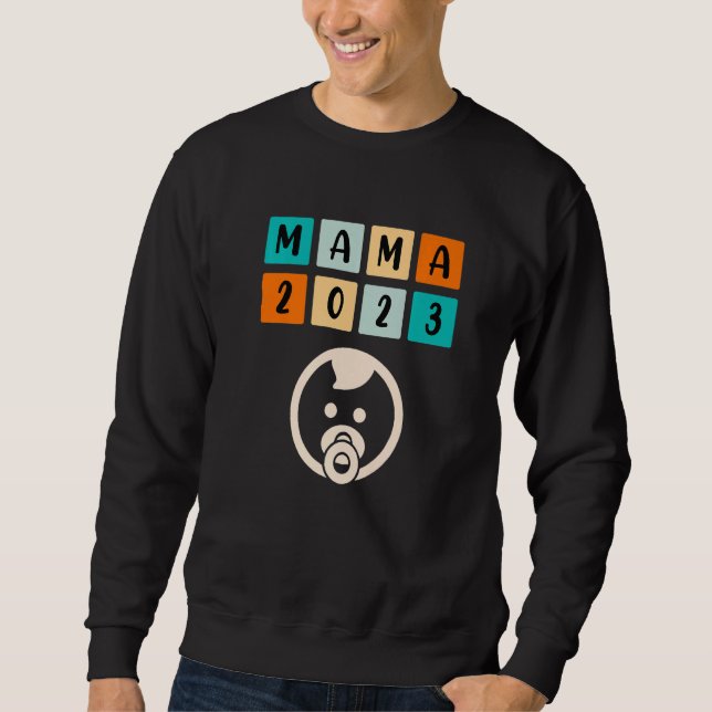 Mama 2023 schwangere schwangere junge Mutter Sweatshirt (Vorderseite)
