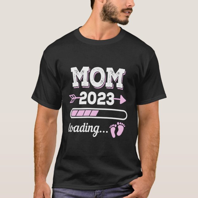Mama 2023 Voraussichtliche Mutter 2023 Schwangersc T-Shirt (Vorderseite)
