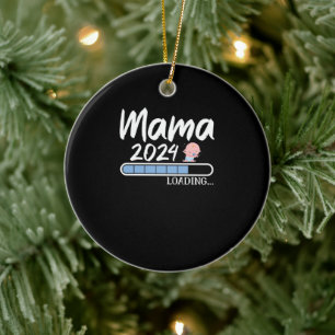 Mama 2024 Loading Werdende Mama Geschenk Muttertag Keramik Ornament