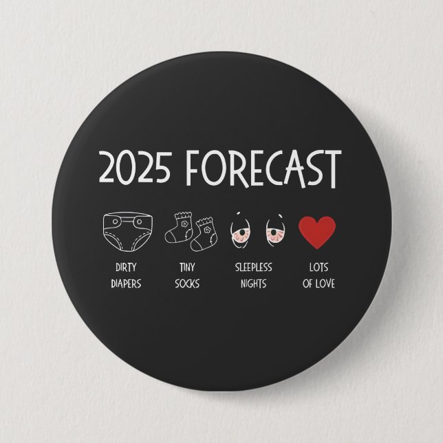 Mama 2025 für ein neues Jahr Button (Vorderseite)