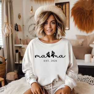 Mama 2026 Baby-Enthüllungs-Sweatshirt Sweatshirt
