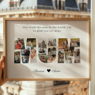 Mama 20 Foto-Collage-Geschenk für Muttertag Poster