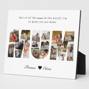 Mama 20 Foto-Collage-Geschenk für Muttertag Poster Fotoplatte