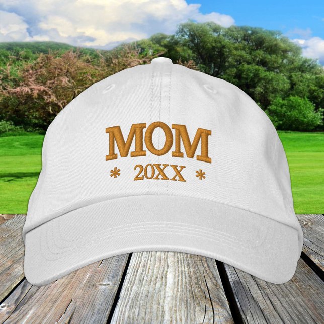 MAMA 20XX bestickte Baseballkappe gold / weiß (Von Creator hochgeladen)
