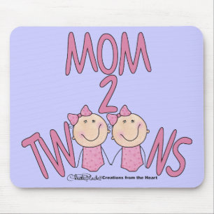 Mama 2 Twins Girls Mousepad